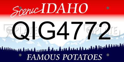 QIG4772 Idaho License Plate