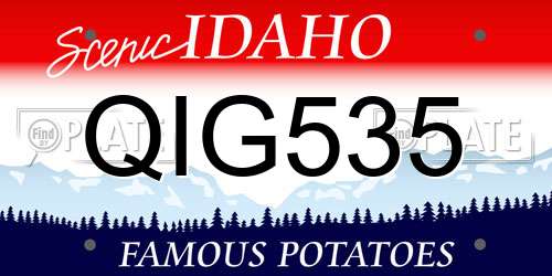 QIG535 Idaho License Plate