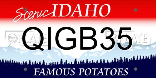 QIGB35 Idaho License Plate