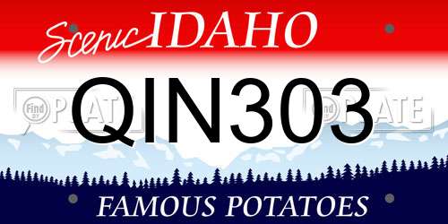 QIN303 Idaho License Plate