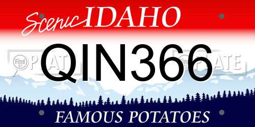 QIN366 Idaho License Plate