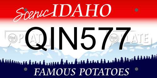 QIN577 Idaho License Plate