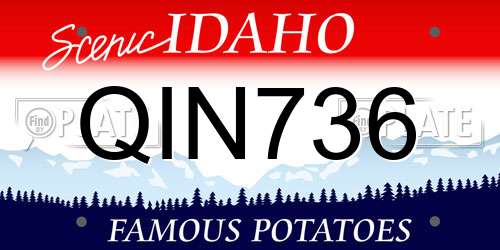 QIN736 Idaho License Plate