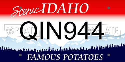 QIN944 Idaho License Plate