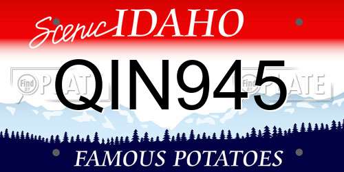 QIN945 Idaho License Plate