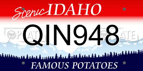 QIN948 Idaho License Plate
