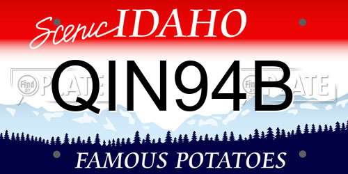QIN94B Idaho License Plate