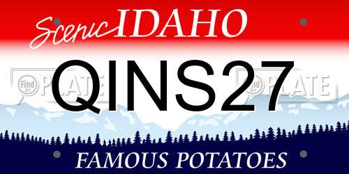 QINS27 Idaho License Plate