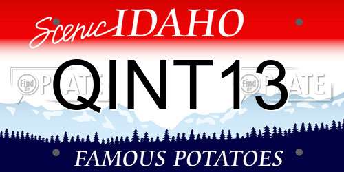 QINT13 Idaho License Plate