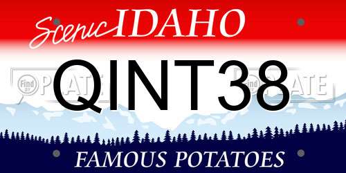 QINT38 Idaho License Plate