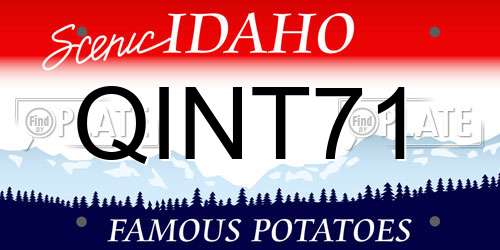 QINT71 Idaho License Plate