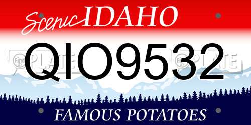 QIO9532 Idaho License Plate