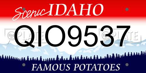 QIO9537 Idaho License Plate