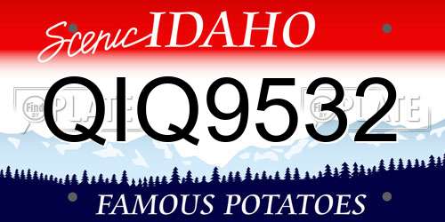 QIQ9532 Idaho License Plate