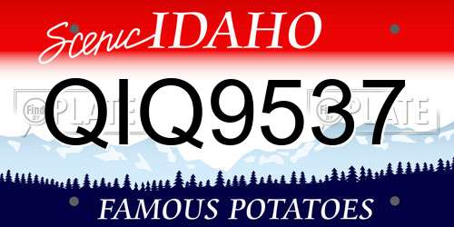 QIQ9537 Idaho License Plate