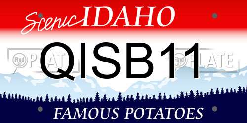 QISB11 Idaho License Plate