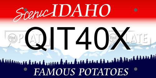 QIT40X Idaho License Plate
