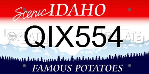 QIX554 Idaho License Plate