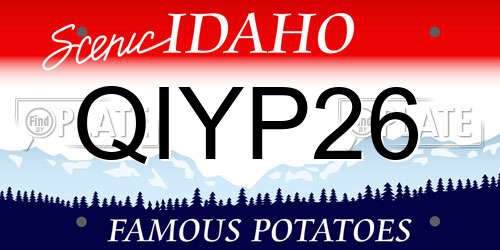 QIYP26 Idaho License Plate