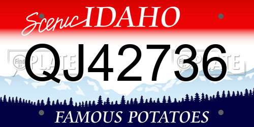 QJ42736 Idaho License Plate