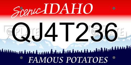 QJ4T236 Idaho License Plate