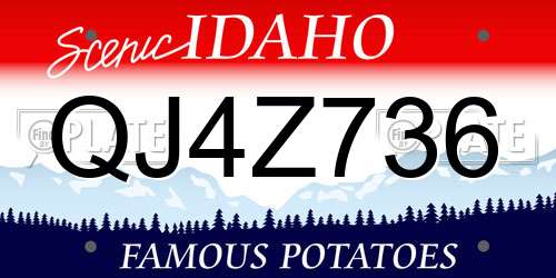 QJ4Z736 Idaho License Plate