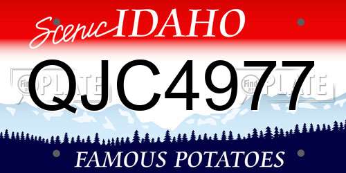QJC4977 Idaho License Plate