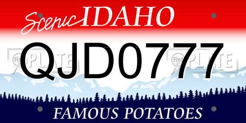 QJD0777 Idaho License Plate