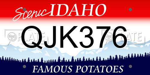 QJK376 Idaho License Plate