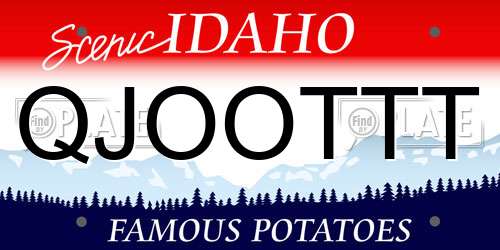 QJOOTTT Idaho License Plate