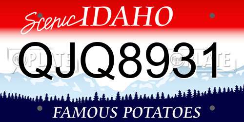 QJQ8931 Idaho License Plate