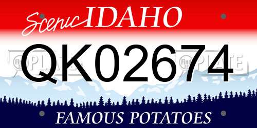 QK02674 Idaho License Plate
