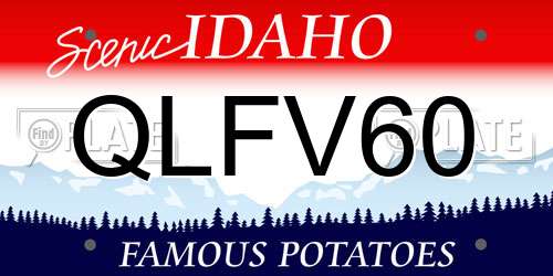 QLFV60 Idaho License Plate