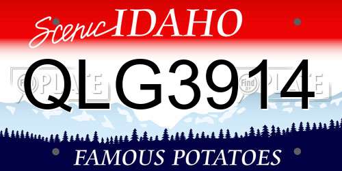 QLG3914 Idaho License Plate