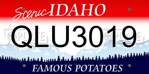 QLU3019 Idaho License Plate