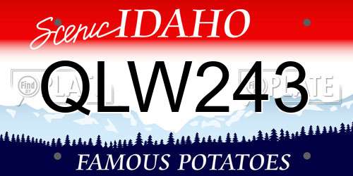 QLW243 Idaho License Plate