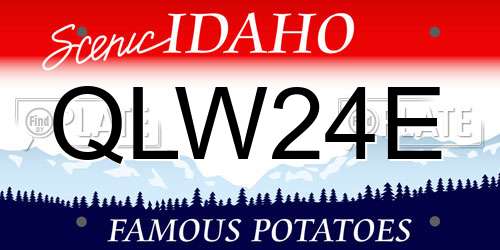 QLW24E Idaho License Plate