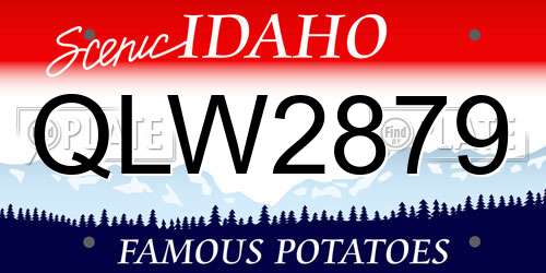 QLW2879 Idaho License Plate