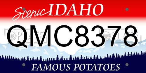 QMC8378 Idaho License Plate