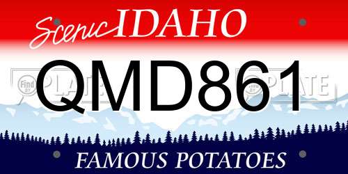 QMD861 Idaho License Plate