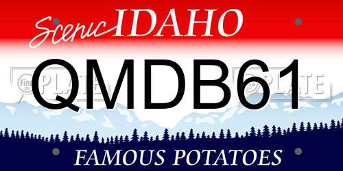 QMDB61 Idaho License Plate