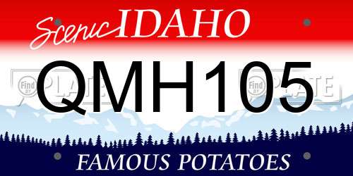 QMH105 Idaho License Plate