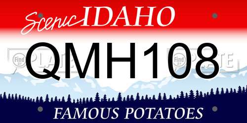QMH108 Idaho License Plate