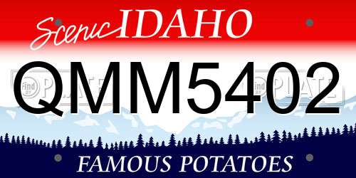 QMM5402 Idaho License Plate