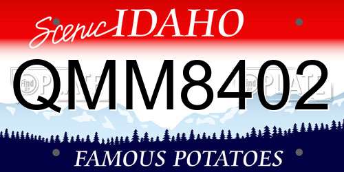QMM8402 Idaho License Plate