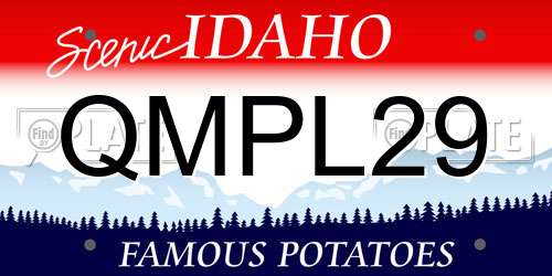 QMPL29 Idaho License Plate