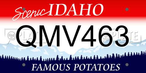 QMV463 Idaho License Plate