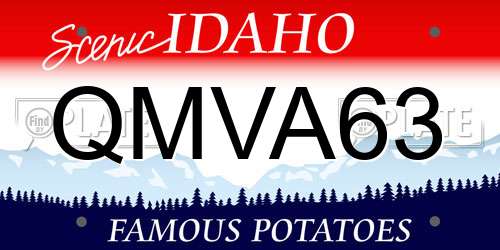 QMVA63 Idaho License Plate