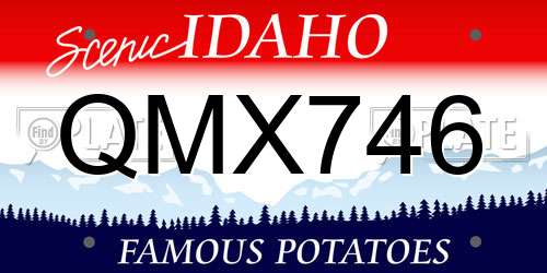 QMX746 Idaho License Plate