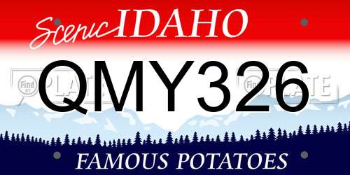 QMY326 Idaho License Plate
